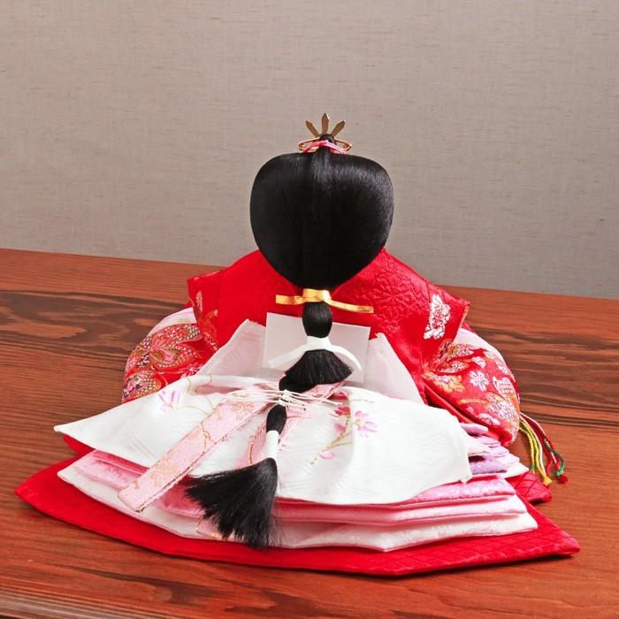 ひなせい 雛人形 収納飾り おしゃれ コンパクト 「らん雛2