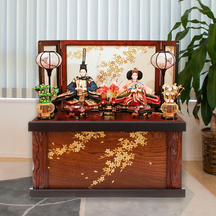 雛人形 おしゃれ コンパクト 収納飾り 「怜(れい)雛」 ひな人形 お雛様