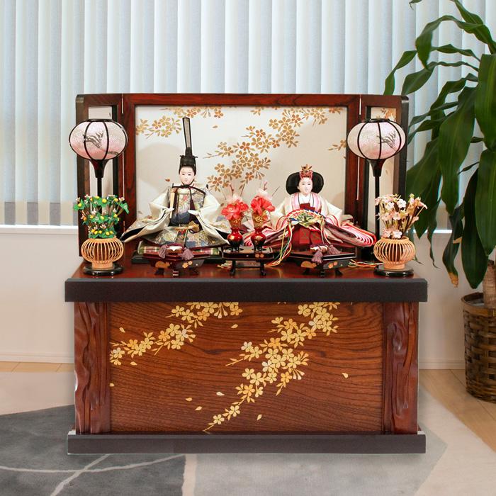 雛人形 収納飾り おしゃれ インテリア「瑠(るり)雛」 ひな人形 お雛様