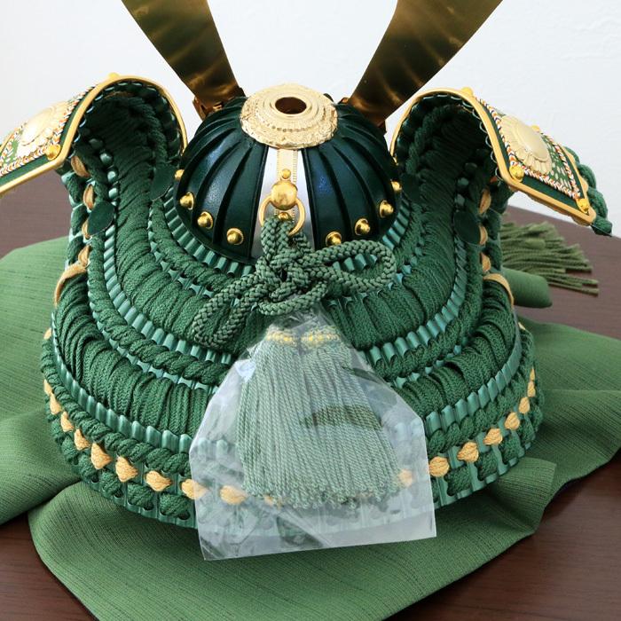 ひなせい 五月人形 おしゃれ コンパクト飾り / 収納飾り 緑神 兜 / 兜