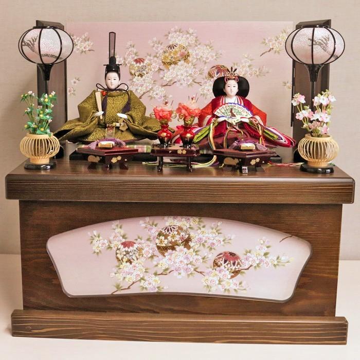 ひなせい 雛人形 おしゃれ コンパクト 収納飾り 「せせらぎ2