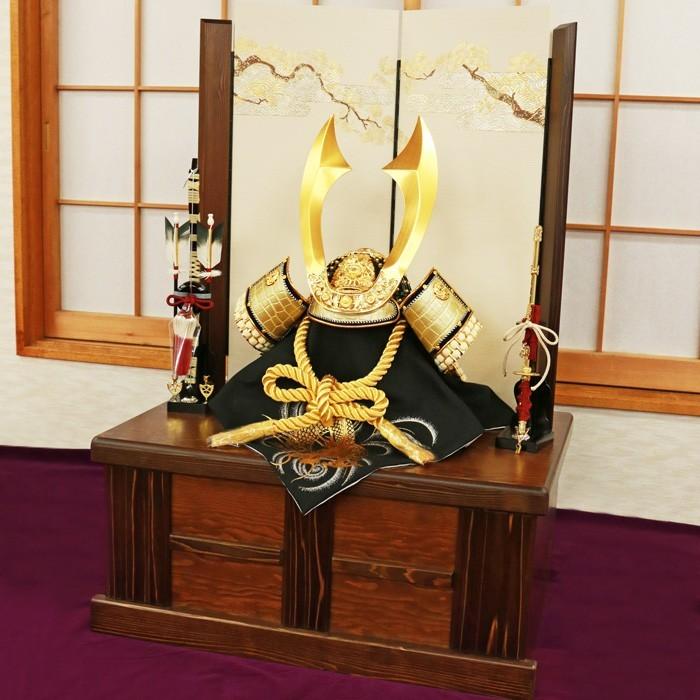 ひなせい 五月人形 おしゃれ 兜飾り / 収納飾り 着用兜 斬 ( ざん ) 2