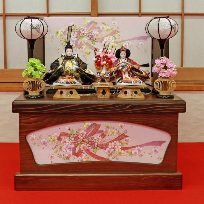 雛人形 コンパクト おしゃれ 収納飾り 「若菜2・黒 」 ひな人形 お雛様 モダン インテリア お雛さま おひなさま | ひなせい | 01