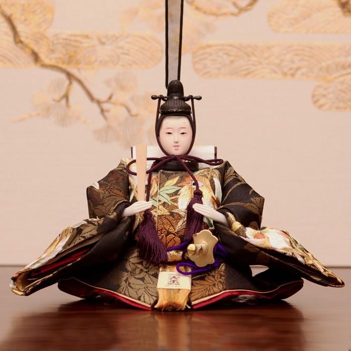 雛人形 コンパクト おしゃれ 収納飾り 「若菜2・黒 」 ひな人形 お雛様 モダン インテリア お雛さま おひなさま | ひなせい | 11