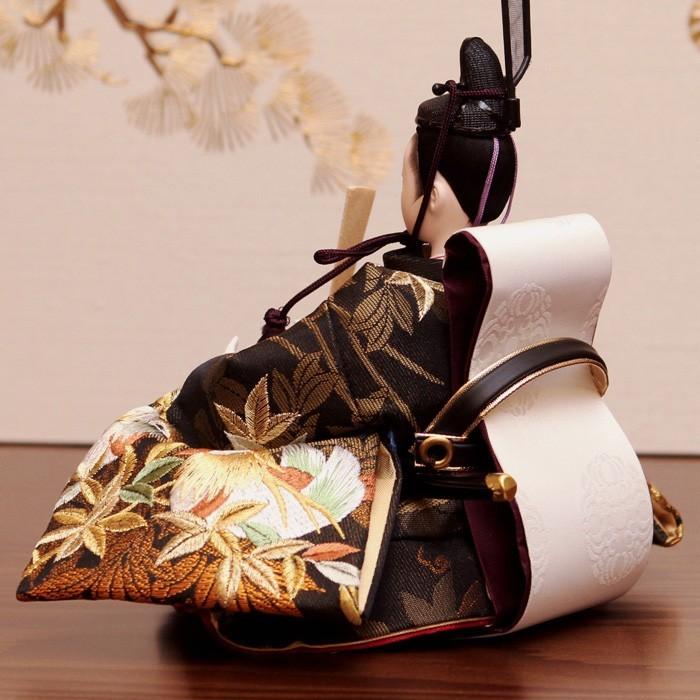 雛人形 コンパクト おしゃれ 収納飾り 「若菜2・黒 」 ひな人形 お雛様 モダン インテリア お雛さま おひなさま | ひなせい | 12