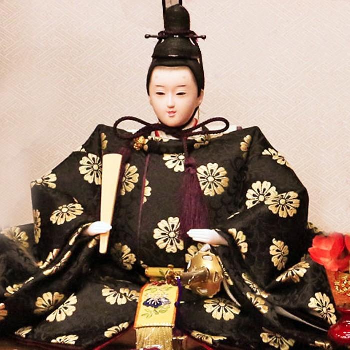 ひなせい 雛人形 おしゃれ インテリア コンパクト 「弥生雛」 親王飾り
