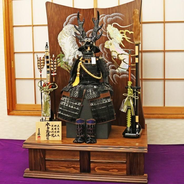 【21】ひな祭り★雛人形★鎧兜飾り台★展示品m ひなせい 五月人形 鎧飾り おしゃれ / 10号 本多忠勝 鎧 雄山 2 / 5月