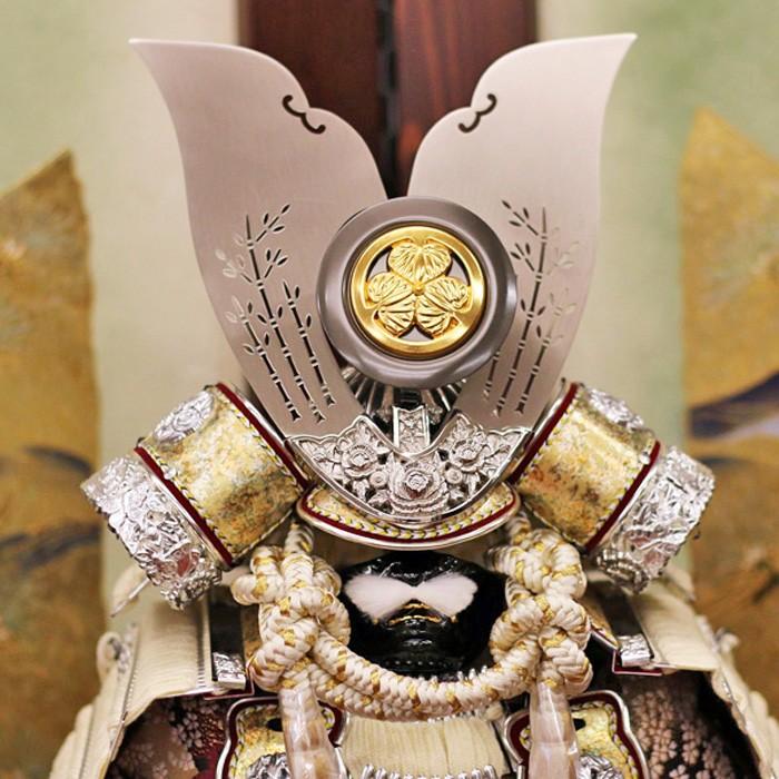 ひなせい 五月人形 鎧飾り おしゃれ / 10号 鎧 徳川家康 白 / 5月人形