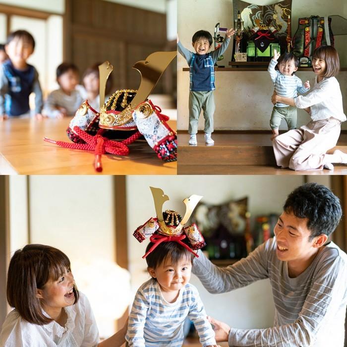 ひなせい 五月人形 鎧飾り / 1/4 源義経 加藤鞆美 奉納 鎧 2 おしゃれ