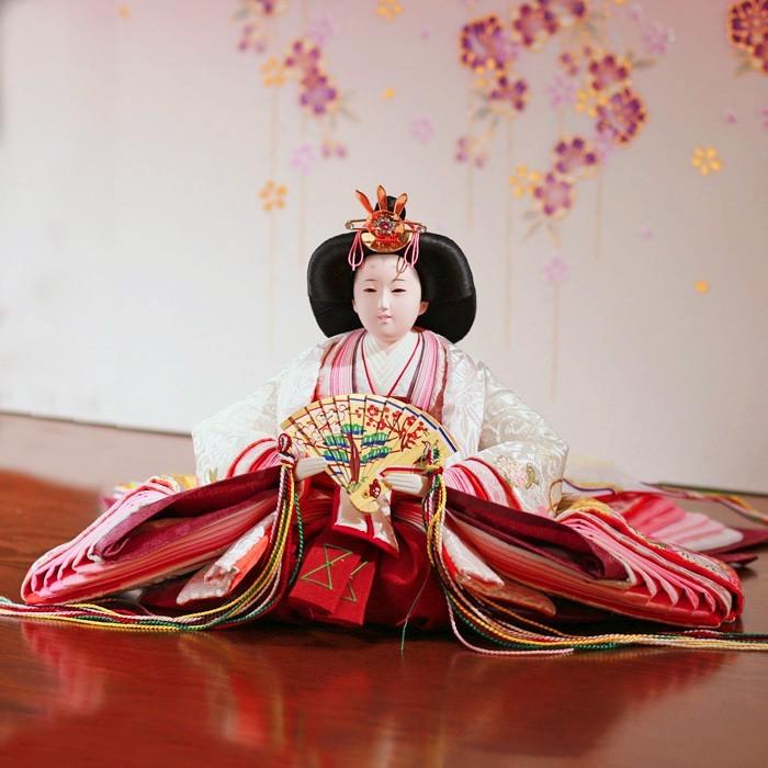 雛人形 三段飾り おしゃれ 「結芽花2」3段 段飾り ひな人形 お雛様 おひなさま | ひなせい | 08