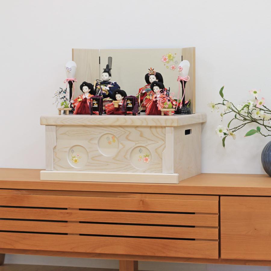 ひなせい 雛人形 コンパクト 高級 収納 「ゆず」おしゃれ 収納飾り 五