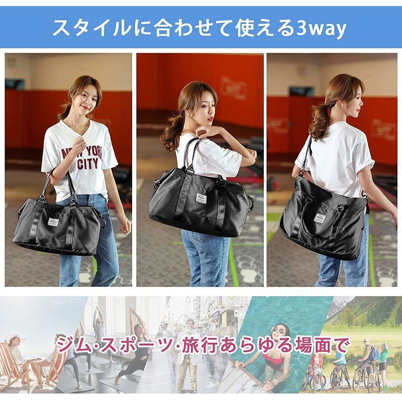 ボストンバッグ レディース スポーツバッグ 旅行バッグ ジムバッグ カバン 大容量 軽量 斜めがけ 撥水 2泊3日 旅行バッグ 女性 修学旅 Hinatashop 通販 Yahoo ショッピング