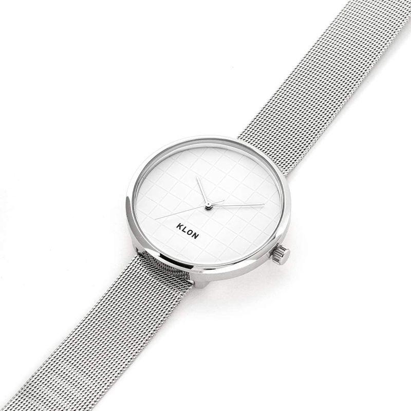 限定販売 Grid Klon シルバー シンプル おしゃれ レディース メンズ うで時計 腕時計 Klon Time 38 Mesh Silver 腕時計 Www Oroagri Eu