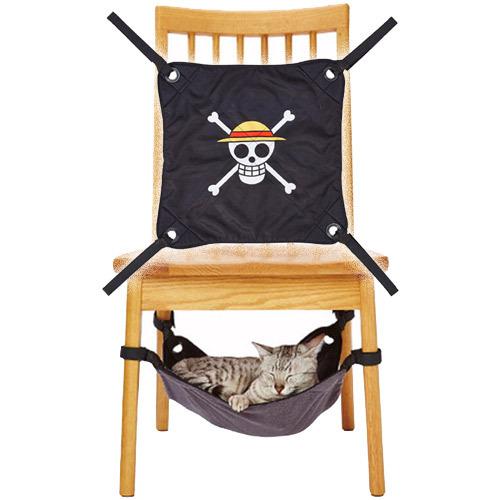 ペティオ ワンピース 世界の人気ブランド にゃんモック 麦わらの一味海賊旗 One ハンモック Piece キャラペティ 猫