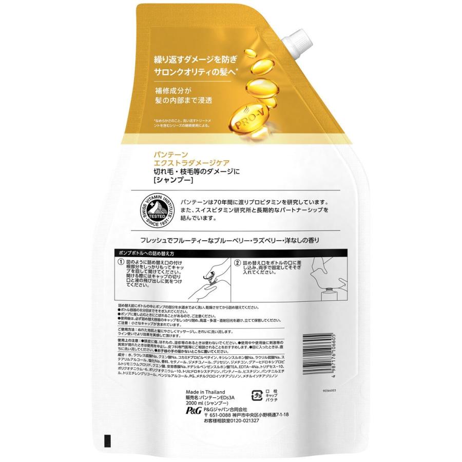 パンテーン 超特大 シャンプー 詰め替え 2000ml 2個セット エクストラ