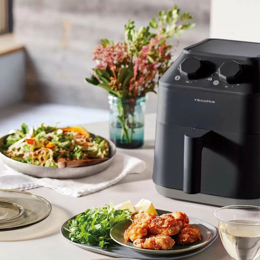 レコルト エアーオーブン 2wayラックセット RAO-1RKST(BK) ブラック 油