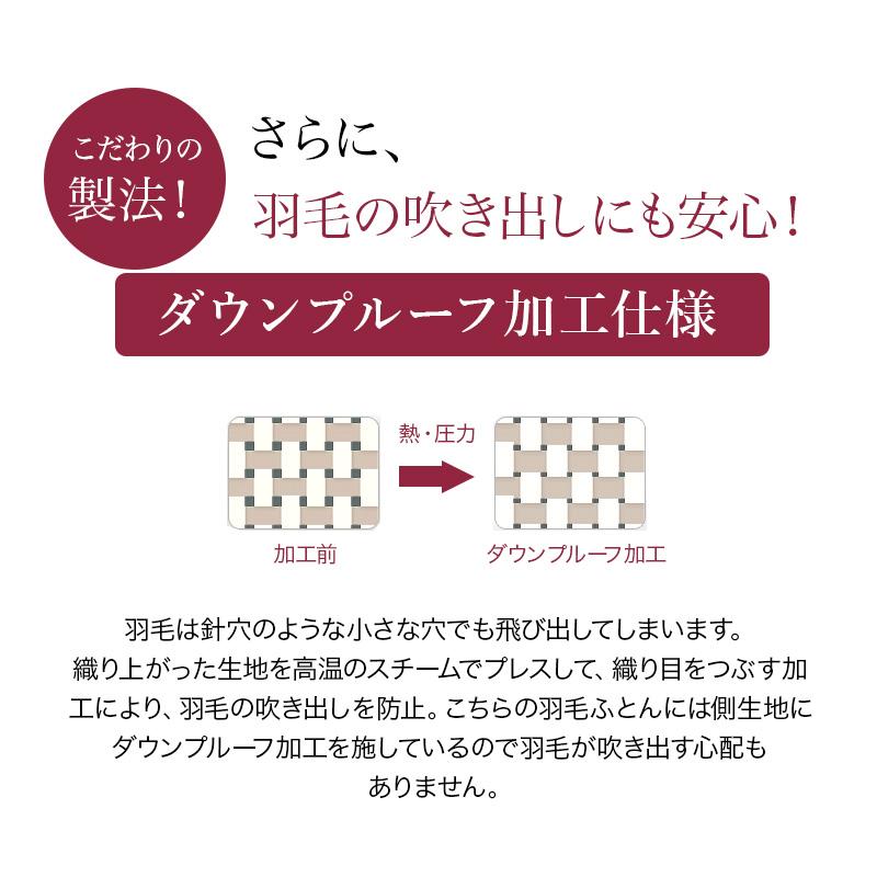 サイズで選ぶ ロイヤルゴールドラベル 羽毛掛ふとん キングサイズ 羽毛布団 羽毛  布団 ふとん 掛け布団｜hinatanofuton｜10