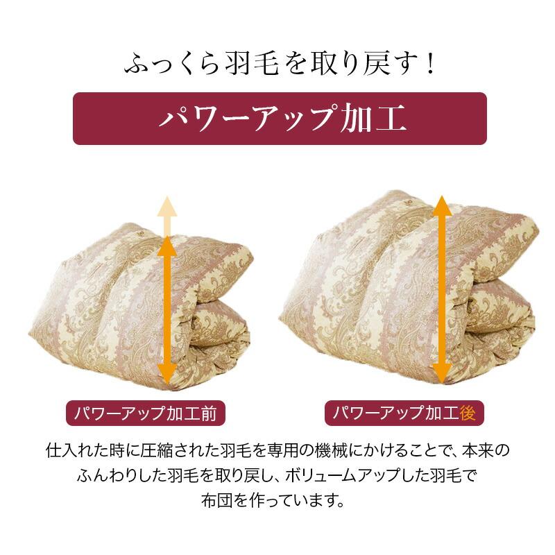 羽毛布団 掛け布団 ダブル 冬用 羽毛掛け布団 買得 柄任せ ロイヤル