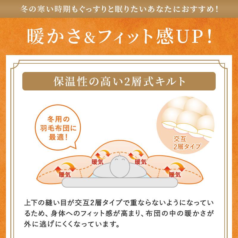 羽毛布団 掛け布団 シングルロング 冬用 羽毛掛け布団 グース 1.5 綿