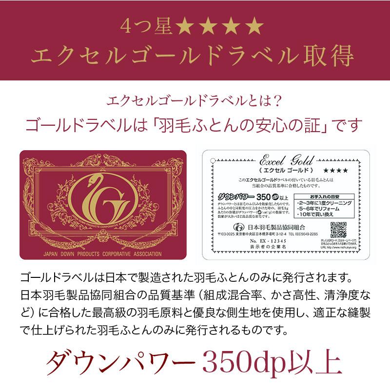 羽毛布団 掛け布団 ダブル 冬用 羽毛掛け布団 片寄らない 羽毛