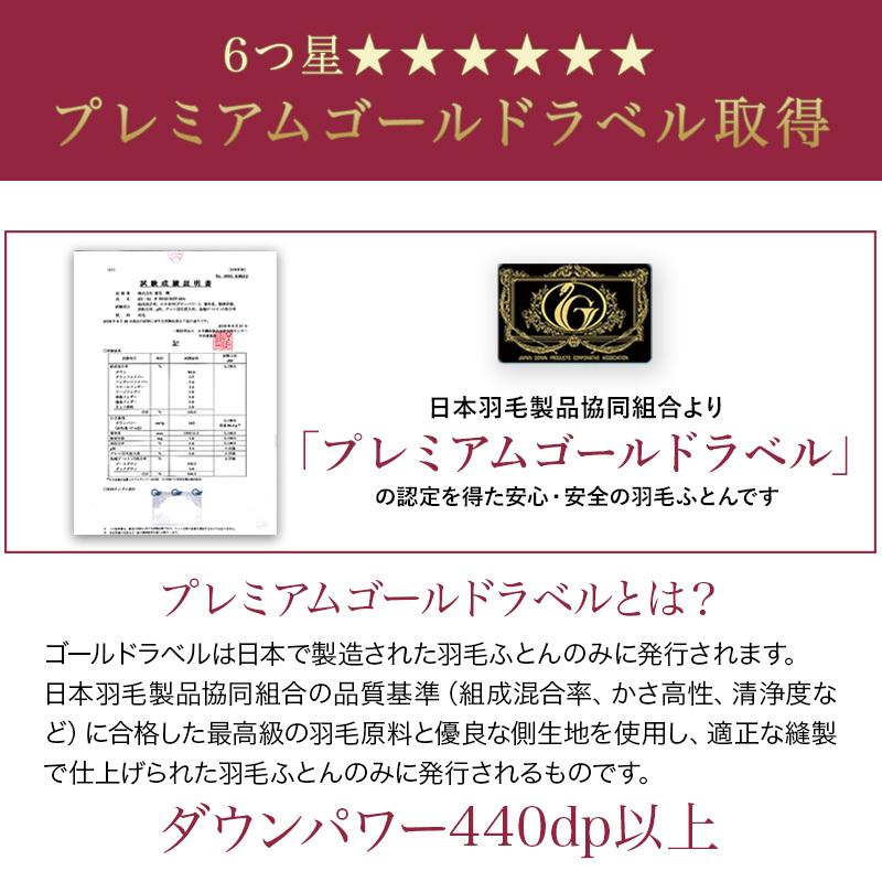 羽毛布団 掛け布団 シングルロング 冬用 羽毛掛け布団 片寄らない羽毛掛け布団 95 グース 掛けふとん 日本製 羽毛ふとん プレミアム ゴールド 工場 製造業 暖か |  | 01
