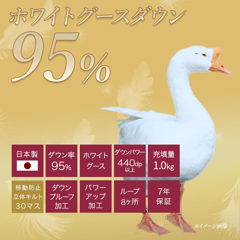 羽毛布団 掛け布団 シングルロング 冬用 羽毛掛け布団 片寄らない羽毛掛け布団 95 グース 掛けふとん 日本製 羽毛ふとん プレミアム ゴールド 工場 製造業 暖か |  | 03