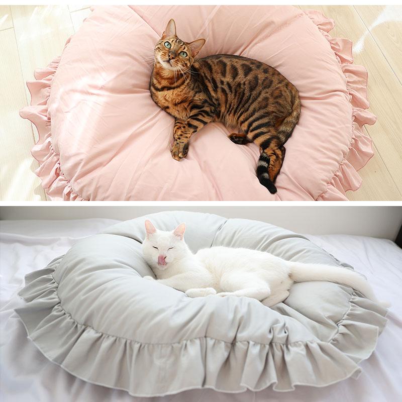 ペット ベッド 猫 犬 羽毛 ペットの羽毛ふとん マカロン L サイズ