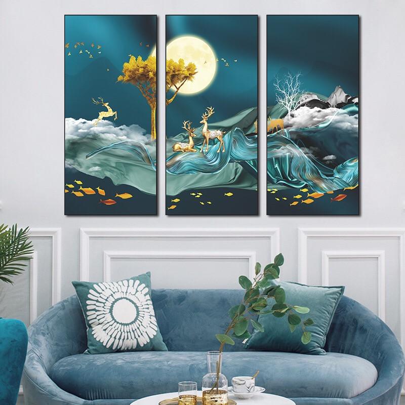 送料込み ウォールステッカー  幻の海　鹿　 飾り絵  壁飾り 壁シート 壁紙　雰囲気変え 壁シール インテリア 和室　DIY 模様替え |  | 02