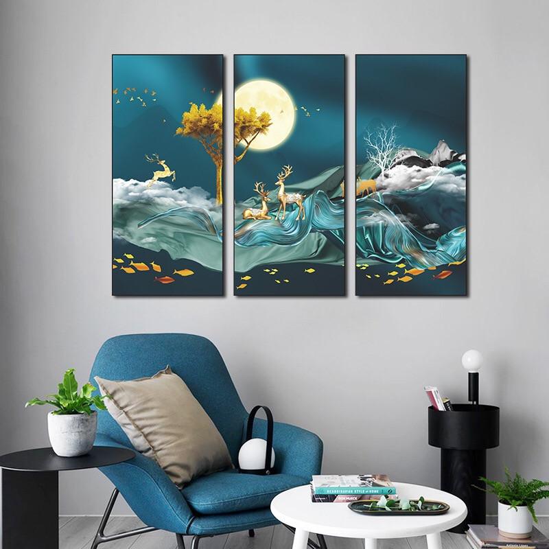 送料込み ウォールステッカー  幻の海　鹿　 飾り絵  壁飾り 壁シート 壁紙　雰囲気変え 壁シール インテリア 和室　DIY 模様替え |  | 04