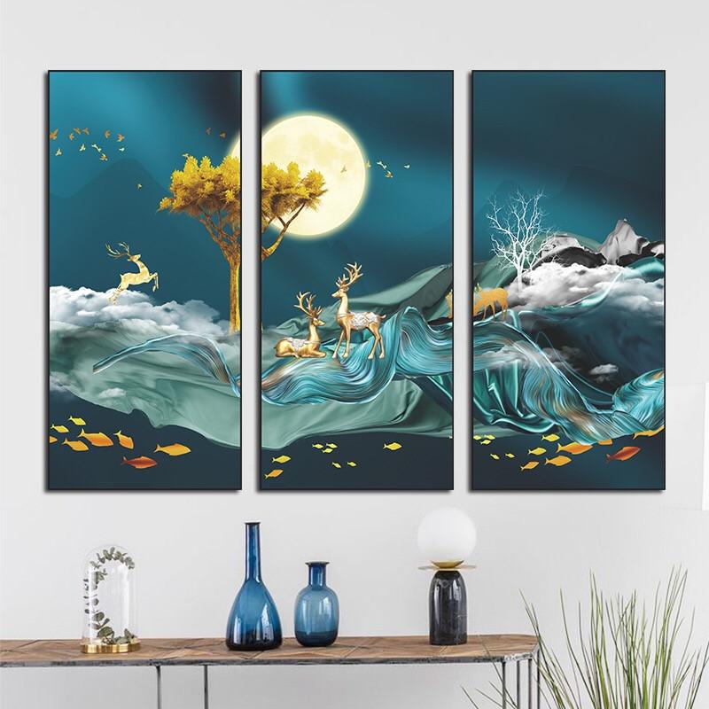 送料込み ウォールステッカー  幻の海　鹿　 飾り絵  壁飾り 壁シート 壁紙　雰囲気変え 壁シール インテリア 和室　DIY 模様替え |  | 06