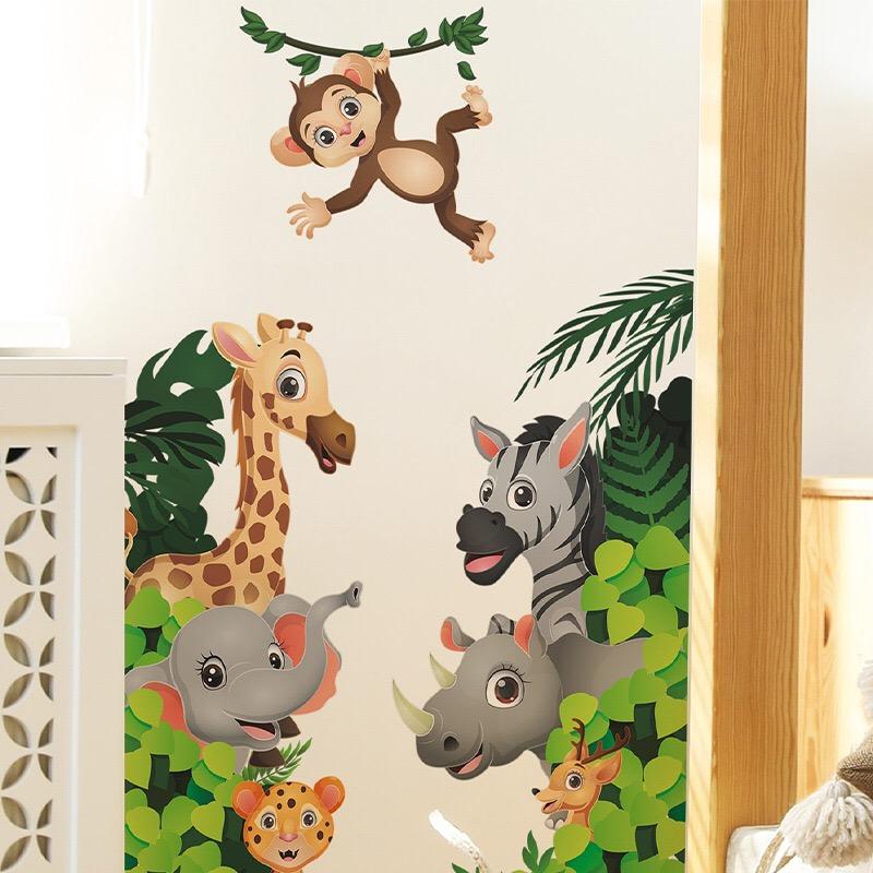 ウォールステッカー　森中の動物達　壁飾り　壁紙　壁シール　壁絵　インテリアシート　子供部屋　窓シート　模様替え　剥がせるタイプ　送料込み　 |  | 03