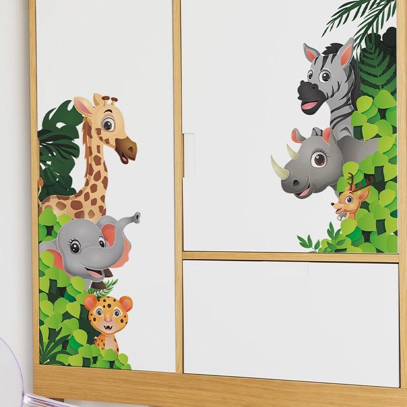 ウォールステッカー　森中の動物達　壁飾り　壁紙　壁シール　壁絵　インテリアシート　子供部屋　窓シート　模様替え　剥がせるタイプ　送料込み　 |  | 04