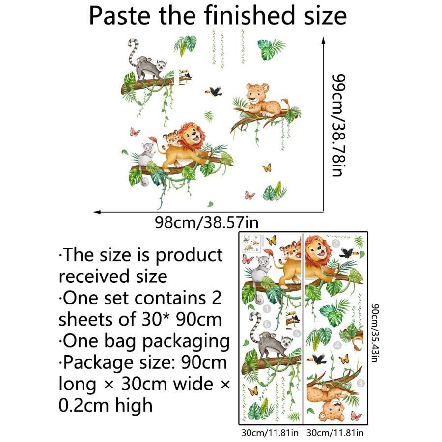 ウォールステッカー 壁飾り 　森中の動物達　壁シール　壁シート 子供部屋　リフォーム　DIY　ウォールシート　模様変え |  | 06