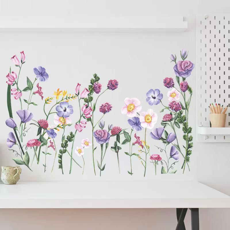 送料込み　ウォールステッカー　鮮やか　綺麗　花　壁飾り　壁紙　壁シール　壁絵　インテリア　シート　模様替え　 |  | 01