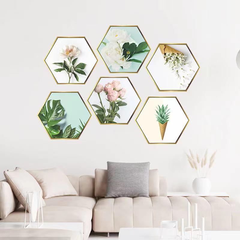送料込み　ウォールステッカー　六角植物　花　壁飾り　壁紙　壁シール　壁絵　インテリアシート　模様替え　 |  | 02