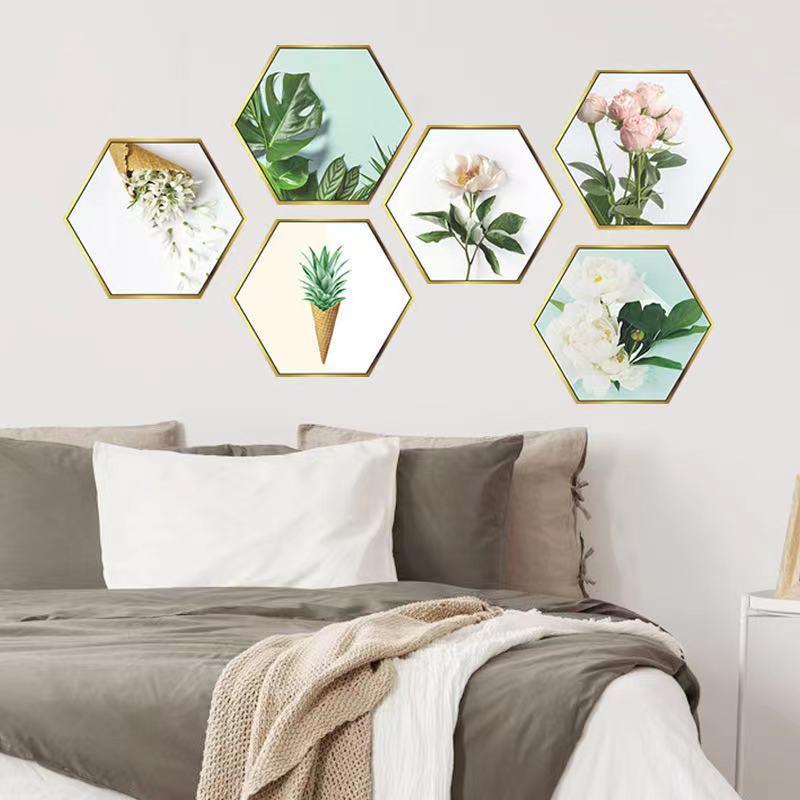 送料込み　ウォールステッカー　六角植物　花　壁飾り　壁紙　壁シール　壁絵　インテリアシート　模様替え　 |  | 04