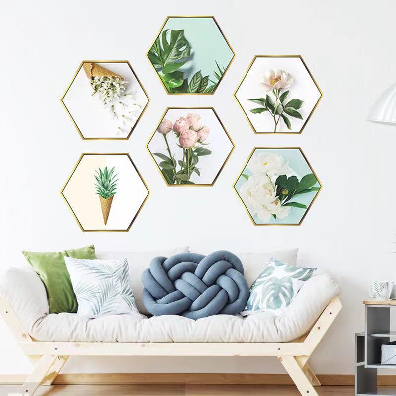 送料込み　ウォールステッカー　六角植物　花　壁飾り　壁紙　壁シール　壁絵　インテリアシート　模様替え　 |  | 05