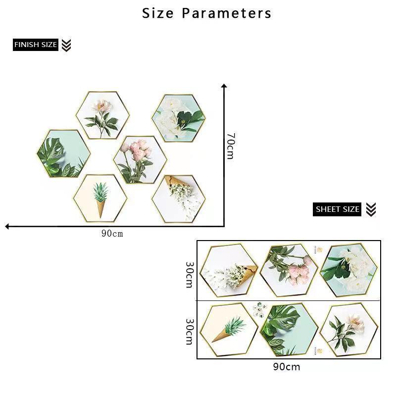 送料込み　ウォールステッカー　六角植物　花　壁飾り　壁紙　壁シール　壁絵　インテリアシート　模様替え　 |  | 07