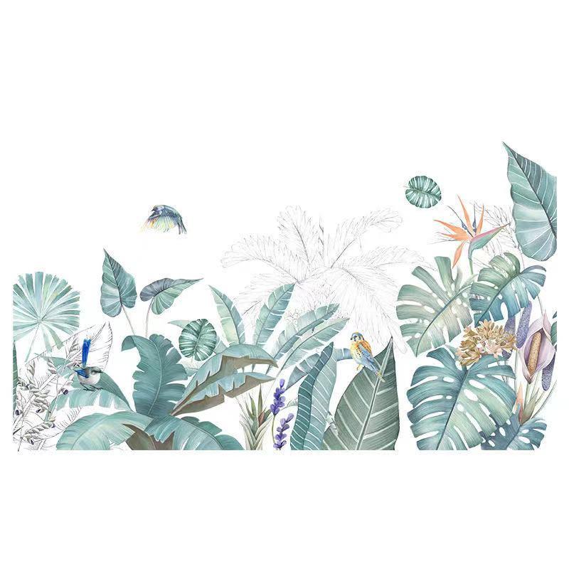 送料込み　ウォールステッカー　多彩モンステラ　小鳥　壁飾り　壁紙　壁シール　壁絵　インテリアシート　模様替え |  | 06