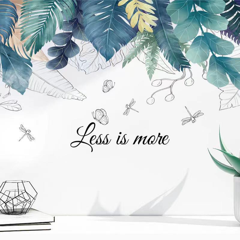 送料込み　ウォールステッカー　グリーン熱帯植物　トンボ　壁飾り　壁紙　壁シール　壁絵　インテリアシート　模様替え |  | 02