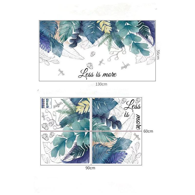 送料込み　ウォールステッカー　グリーン熱帯植物　トンボ　壁飾り　壁紙　壁シール　壁絵　インテリアシート　模様替え |  | 04
