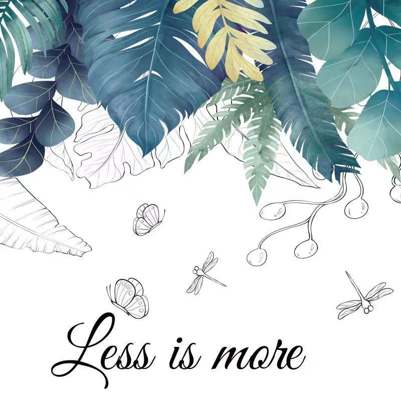 送料込み　ウォールステッカー　グリーン熱帯植物　トンボ　壁飾り　壁紙　壁シール　壁絵　インテリアシート　模様替え |  | 06