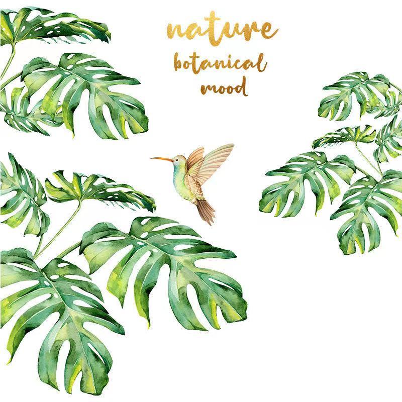 ウォールステッカー　ハチドリ　熱帯植物　ウォールシール　壁飾り　壁絵　壁シート　模様替え 　リビング　欧米風　　 |  | 06