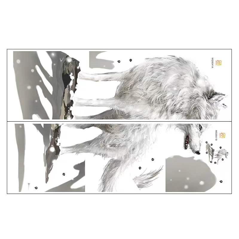 送料込み　ウォールステッカー 　３D　狼　白　オオカミ　壁画　壁シート 壁飾り 壁紙　雰囲気変え 壁シール インテリア DIY 　模様替え |  | 06