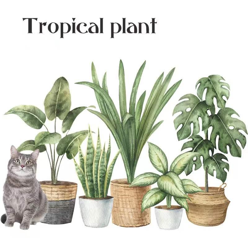 送料込み　ウォールステッカー ネコちゃん　盆栽　壁画　壁シート 壁飾り 壁紙　雰囲気変え 壁シール インテリア DIY 子供部屋　模様替え |  | 05