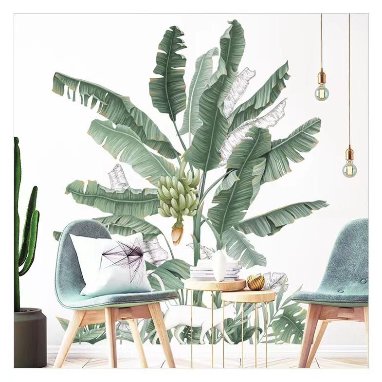 ウォールステッカー　 バナナの木　猫ちゃん　熱帯植物　ウォールシール　壁飾り　壁絵　壁シート　模様替え 　リビング　欧米風　　 |  | 04