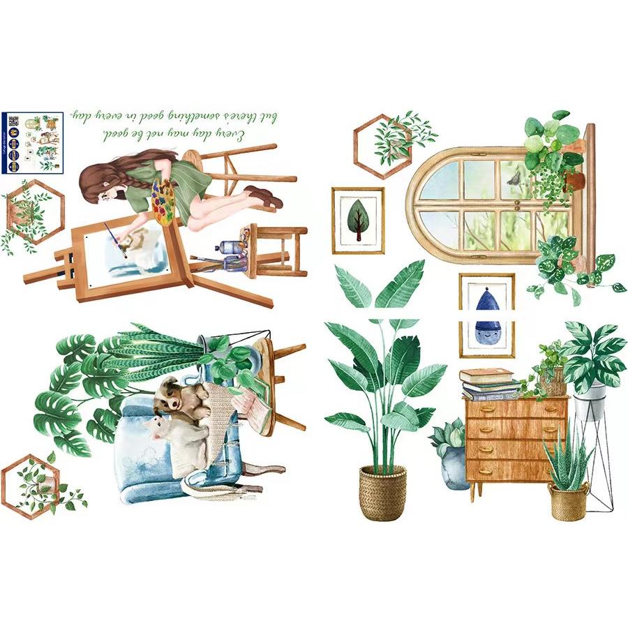 ウォールステッカー 壁画　絵を描く　少女　壁シート 壁飾り 壁紙　雰囲気変え 壁シール インテリア DIY 子供部屋　模様替え |  | 05