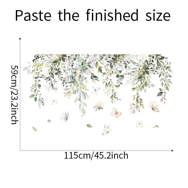 ウォールステッカー 清風青葉　蝶　壁飾り　壁紙　壁シール　壁絵　剥がせるタイプ　インテリアシート　部屋　模様替え　 |  | 07