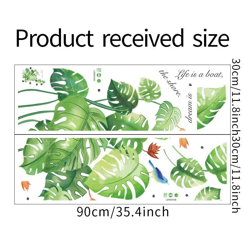 ウォールステッカー 熱帯植物　モンステラ　鳥　壁画 壁シート　剥がせるタイプ　リフォーム　DIY　ウォールシート　模様変え　雰囲気変え　 |  | 06