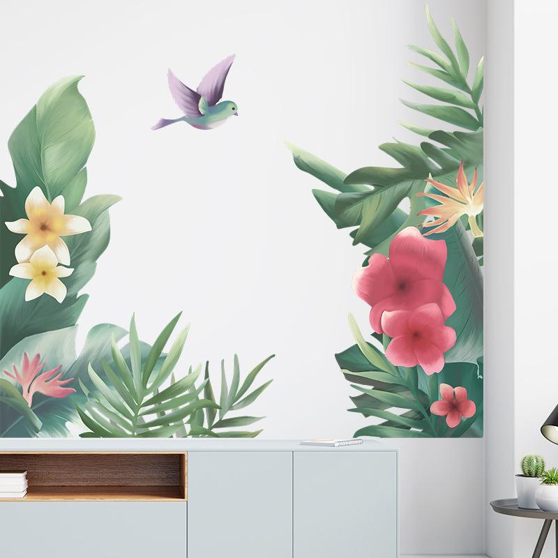 送料込み　新作　ウォールステッカー 熱帯植物　小鳥　壁画 壁シート　剥がせるタイプ　リフォーム　DIY　ウォールシート　模様変え　雰囲気変え　 |  | 03